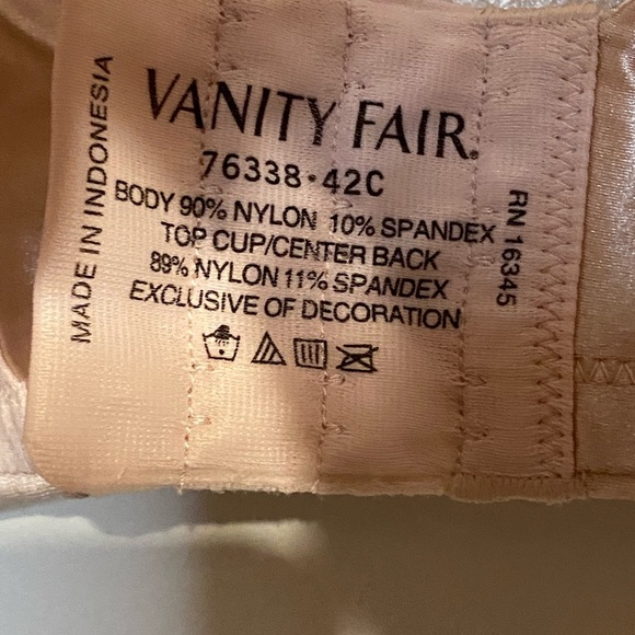 Vanity Fair Pink Dusty Rose Underwire Bra SZ 42C - Picture 8 of 8